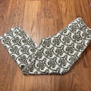 Cartonnier Anthropologie Jacquard Brocade Charlie Ankle Dress pants women 8 gray